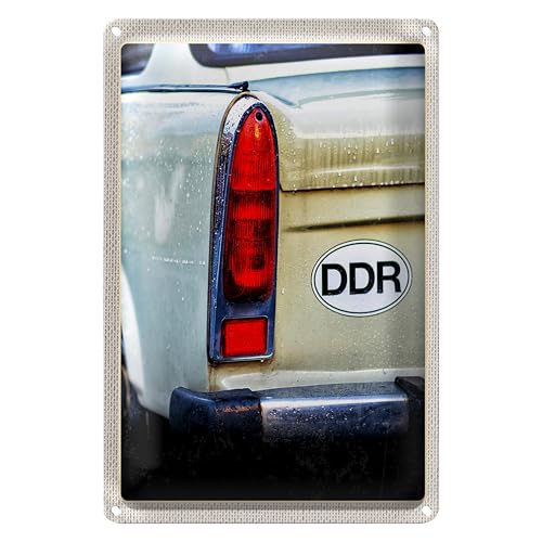 Nostalgisches Blechschild | DDR Trabant | Retro Wanddeko | 12 cm x 18 cm von Roomando