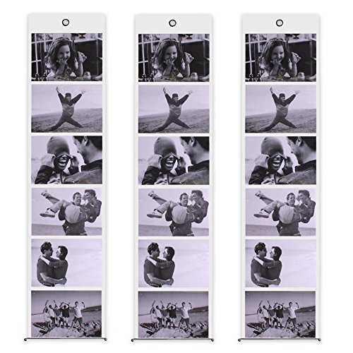 Roomando 3 x Fotovorhang Kartengalerie Fotogalerie Collage 67,5 x 15,5 cm für 6 Fotos 10 x 15 cm im Querformat von Roomando