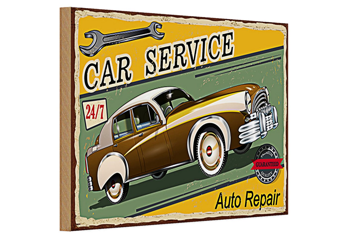 Roomando Holzbild Holzschild Auto 30x20cm Car Service 24/7 repair Roomando Holzbild Holzschild Auto 30x20cm Car Service 24/7 repair von Roomando