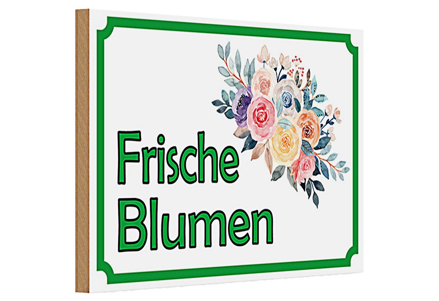 Roomando Holzbild Holzschild Hinweis 30x20cm frische Blumen Verkauf Roomando Holzbild Holzschild Hinweis 30x20cm frische Blumen Verkauf von Roomando
