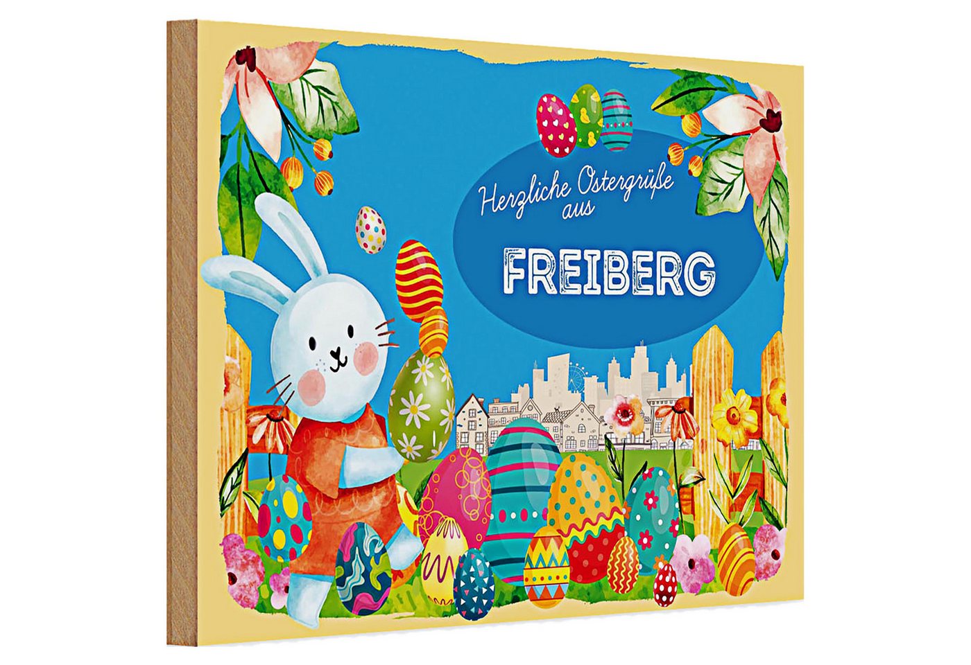 Roomando Holzbild Holzschild Ostern Ostergrüße 30x20cm FREIBERG Roomando Holzbild Holzschild Ostern Ostergrüße 30x20cm FREIBERG von Roomando