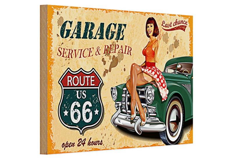 Roomando Holzbild Holzschild Pinup 30x20cm Retro Garage open 24 hours Roomando Holzbild Holzschild Pinup 30x20cm Retro Garage open 24 hours von Roomando