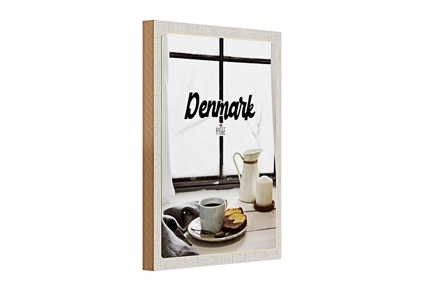Roomando Holzbild Holzschild Reise 20x30cm Dänemark Kaffee und Kuchen Fenster Roomando Holzbild Holzschild Reise 20x30cm Dänemark Kaffee und Kuchen Fenster von Roomando
