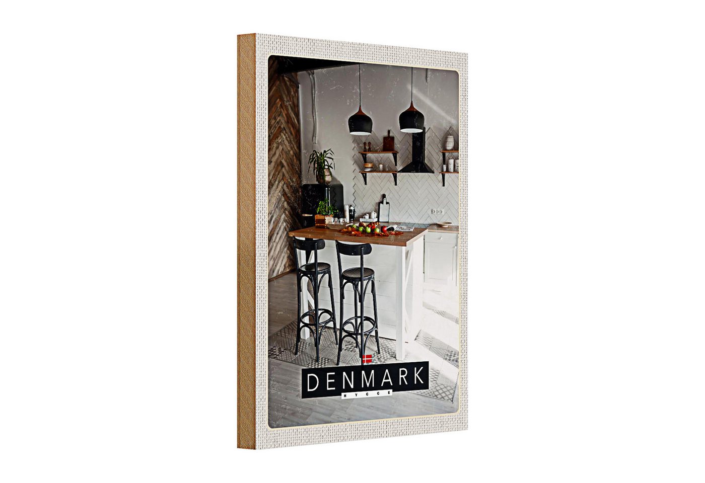 Roomando Holzbild Holzschild Reise 20x30cm Dänemark Kücheninsel Stühle Teppich Roomando Holzbild Holzschild Reise 20x30cm Dänemark Kücheninsel Stühle Teppich von Roomando