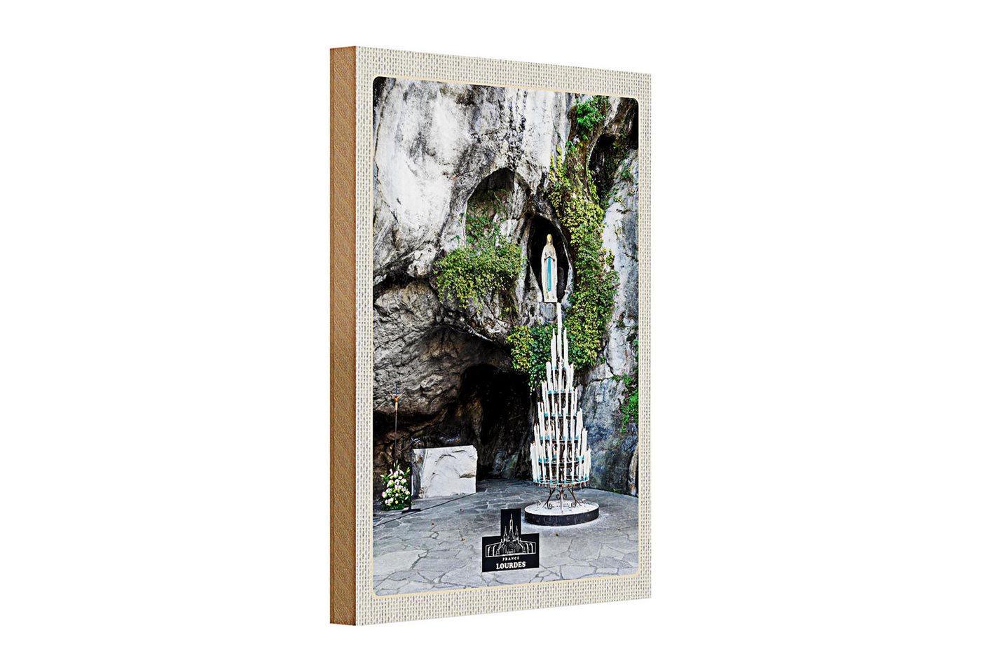 Roomando Holzbild Holzschild Reise 20x30cm Frankreich Lourdes Jesud Kerzen Natur Roomando Holzbild Holzschild Reise 20x30cm Frankreich Lourdes Jesud Kerzen Natur von Roomando