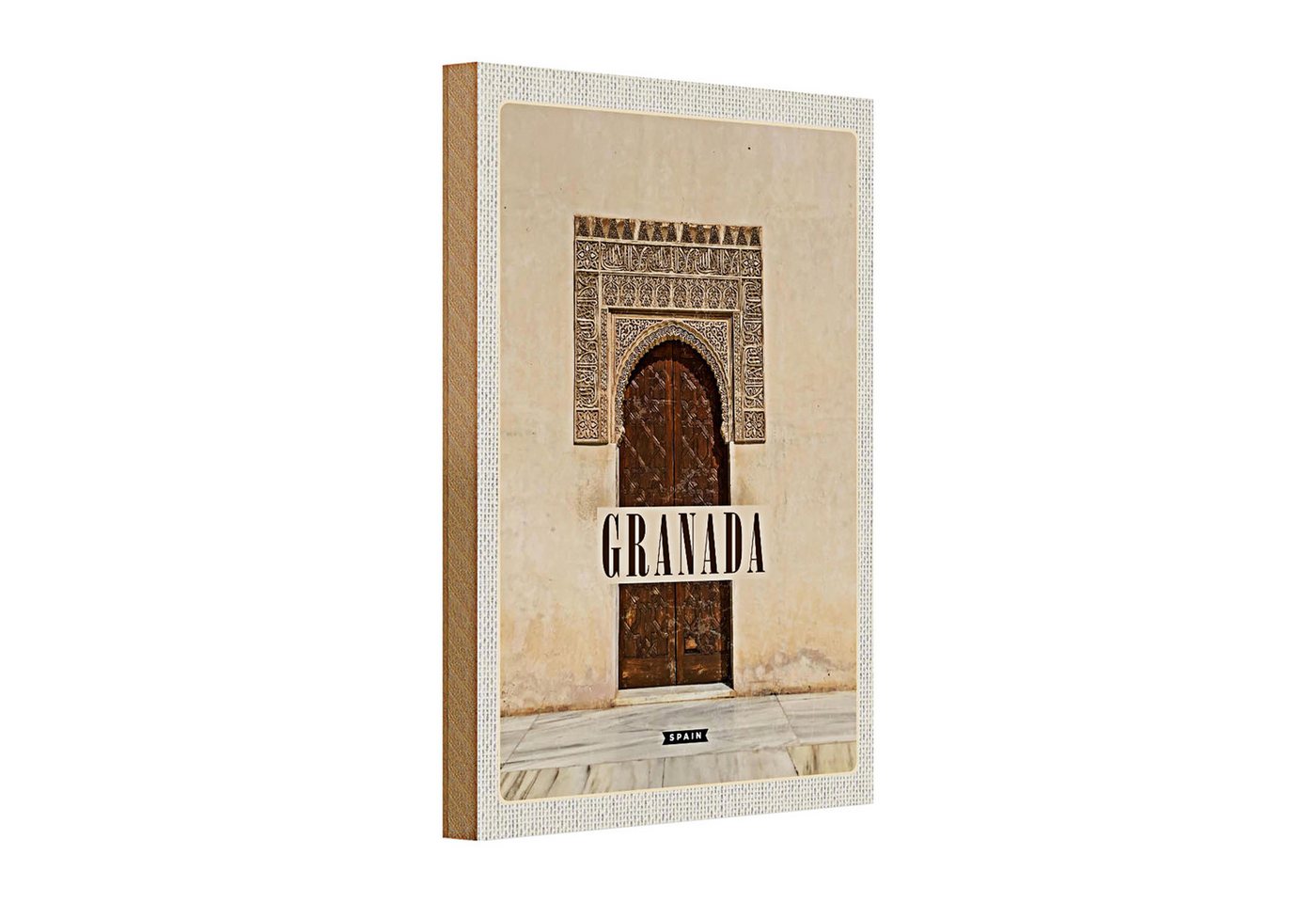 Roomando Holzbild Holzschild Reise 20x30cm Granada Spain Tourismus Poster Roomando Holzbild Holzschild Reise 20x30cm Granada Spain Tourismus Poster von Roomando