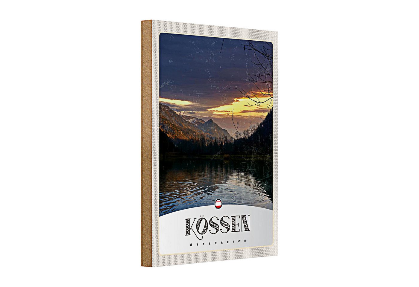 Roomando Holzbild Holzschild Reise 20x30cm Kössen Österreich See Natur Gebirge Roomando Holzbild Holzschild Reise 20x30cm Kössen Österreich See Natur Gebirge von Roomando
