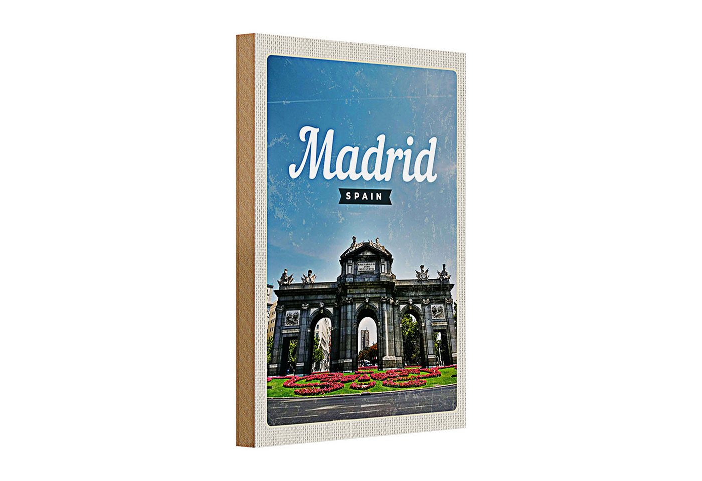 Roomando Holzbild Holzschild Reise 20x30cm Madrid Spain Retro Poster Errinerungen Roomando Holzbild Holzschild Reise 20x30cm Madrid Spain Retro Poster Errinerungen von Roomando