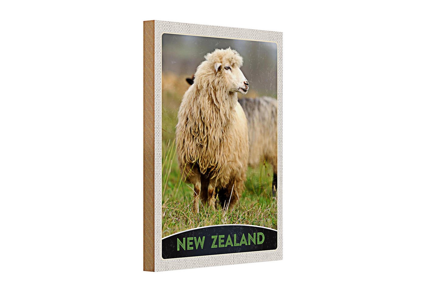 Roomando Holzbild Holzschild Reise 20x30cm Neuseeland Europa Schaf Wiese Natur Roomando Holzbild Holzschild Reise 20x30cm Neuseeland Europa Schaf Wiese Natur von Roomando