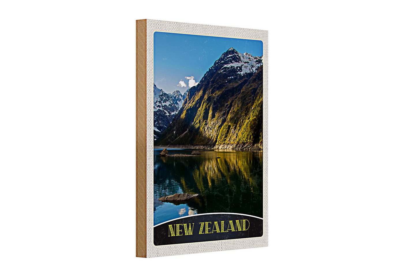 Roomando Holzbild Holzschild Reise 20x30cm Neuseeland Meer Gebirge Natur Urlaub Roomando Holzbild Holzschild Reise 20x30cm Neuseeland Meer Gebirge Natur Urlaub von Roomando