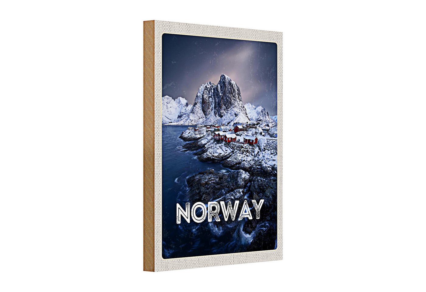 Roomando Holzbild Holzschild Reise 20x30cm Norwegen Winterzeit Frost Kälte Meer Roomando Holzbild Holzschild Reise 20x30cm Norwegen Winterzeit Frost Kälte Meer von Roomando