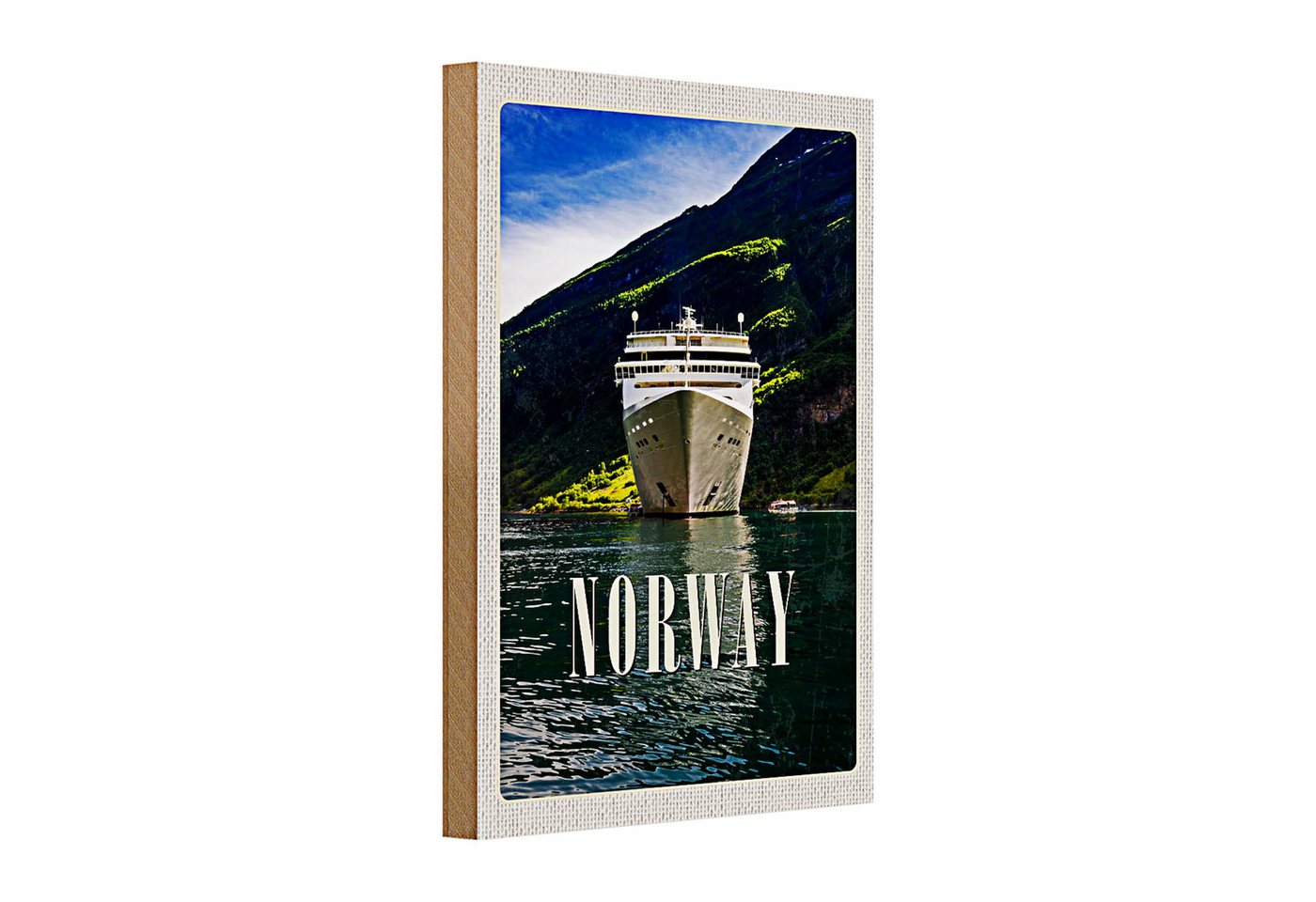 Roomando Holzbild Holzschild Reise 20x30cm Norwegen Yacht Gebirge Meer Natur Roomando Holzbild Holzschild Reise 20x30cm Norwegen Yacht Gebirge Meer Natur von Roomando