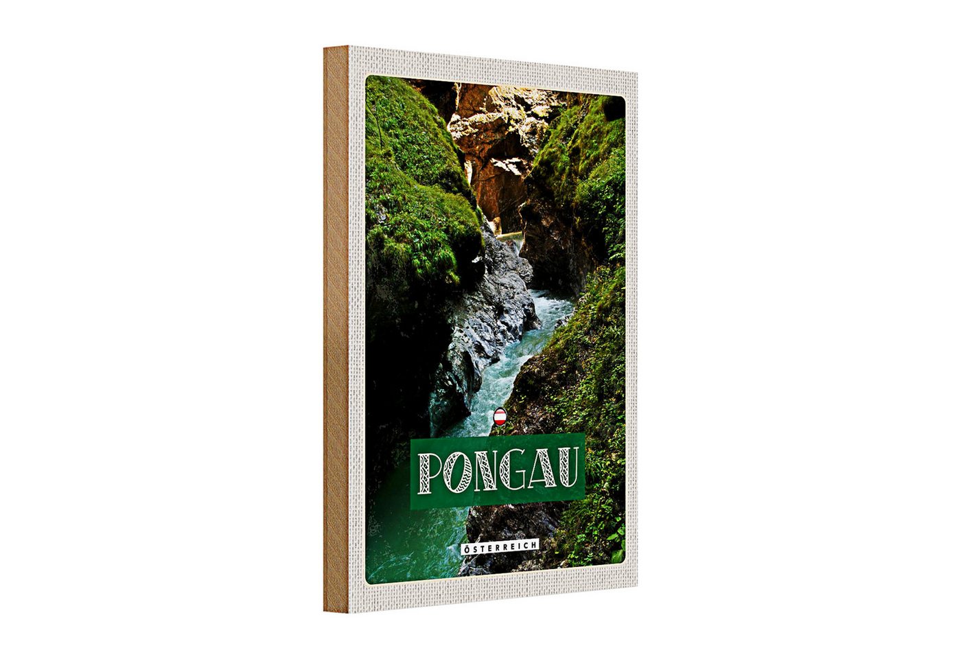 Roomando Holzbild Holzschild Reise 20x30cm Pongau Österreich Wasserfall Natur Roomando Holzbild Holzschild Reise 20x30cm Pongau Österreich Wasserfall Natur von Roomando