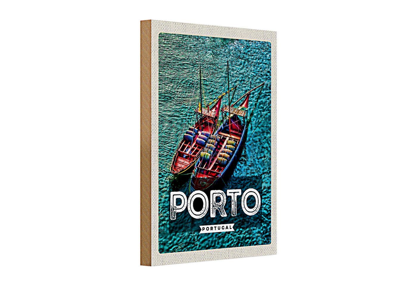 Roomando Holzbild Holzschild Reise 20x30cm Porto Portugal Poster Meer Boote Roomando Holzbild Holzschild Reise 20x30cm Porto Portugal Poster Meer Boote von Roomando