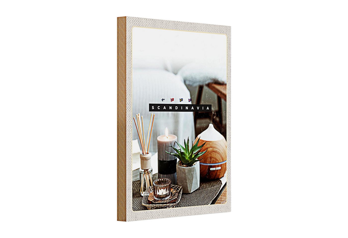Roomando Holzbild Holzschild Reise 20x30cm Skandinawien Kerze Pflanze Tischdecke Roomando Holzbild Holzschild Reise 20x30cm Skandinawien Kerze Pflanze Tischdecke von Roomando
