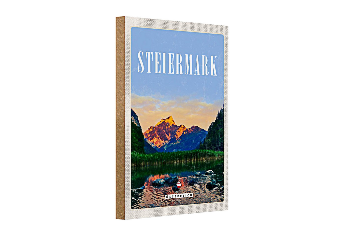 Roomando Holzbild Holzschild Reise 20x30cm Steiermark Österreich Urlaub See Natur Roomando Holzbild Holzschild Reise 20x30cm Steiermark Österreich Urlaub See Natur von Roomando