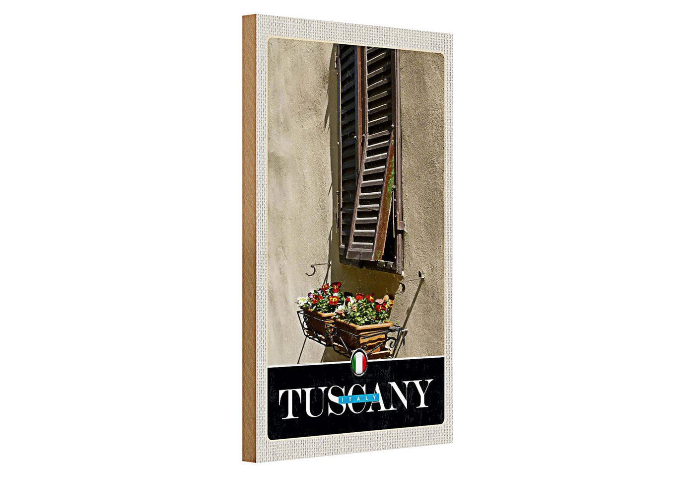 Roomando Holzbild Holzschild Reise 20x30cm Toskana Italien Fenster Blumen Schild Roomando Holzbild Holzschild Reise 20x30cm Toskana Italien Fenster Blumen Schild von Roomando