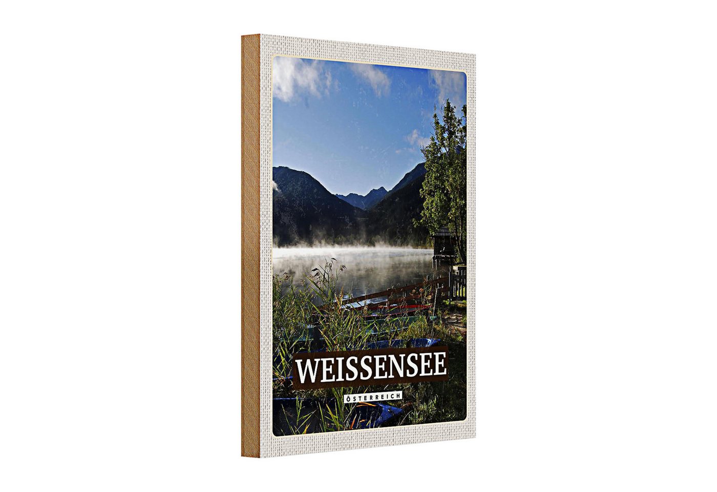 Roomando Holzbild Holzschild Reise 20x30cm Weissensee Urlaub See Wälder Natur Roomando Holzbild Holzschild Reise 20x30cm Weissensee Urlaub See Wälder Natur von Roomando