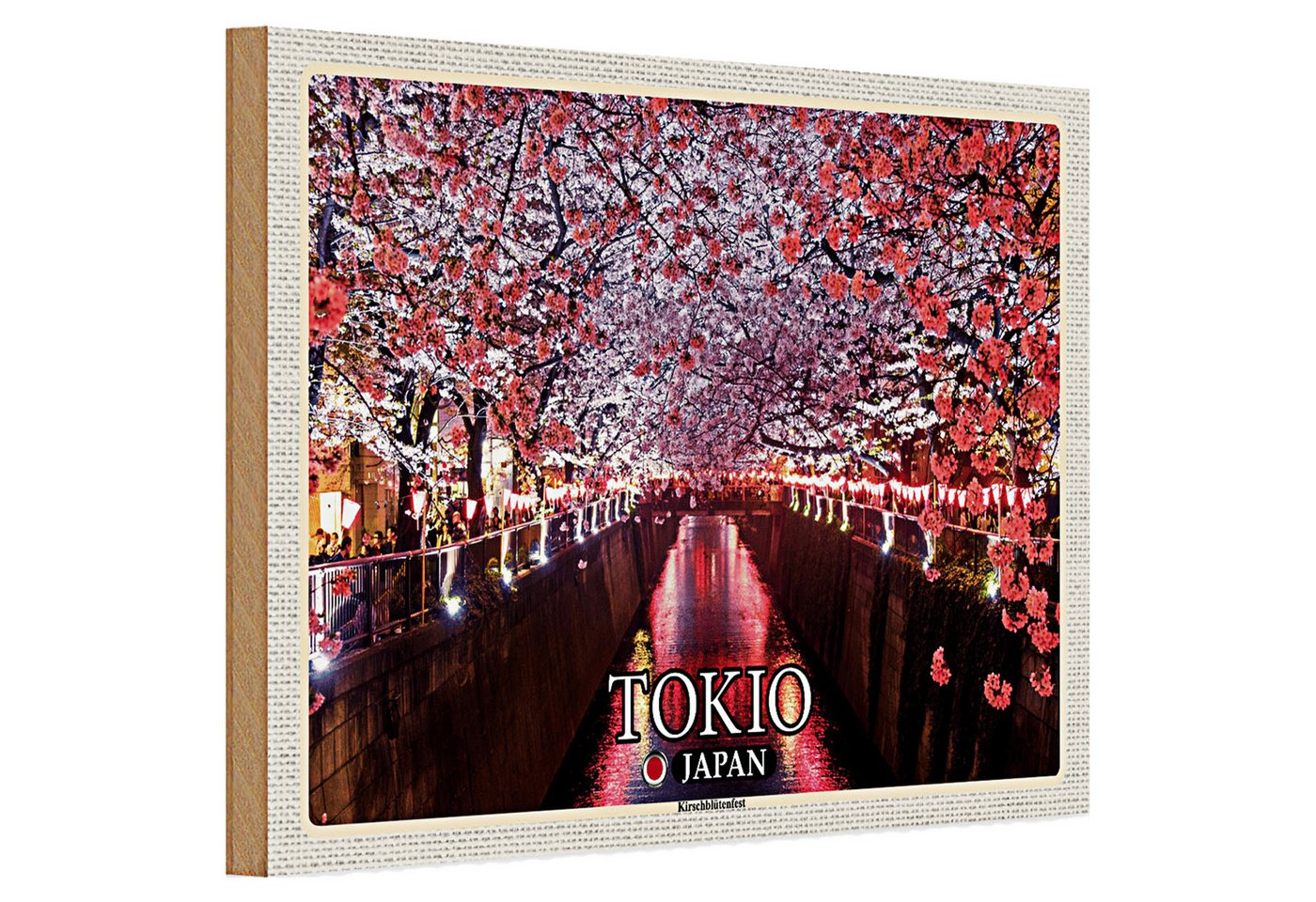 Roomando Holzbild Holzschild Reise 30x20cm Tokio Japan Kirschblütenfest Bäume Fluss Roomando Holzbild Holzschild Reise 30x20cm Tokio Japan Kirschblütenfest Bäume Fluss von Roomando