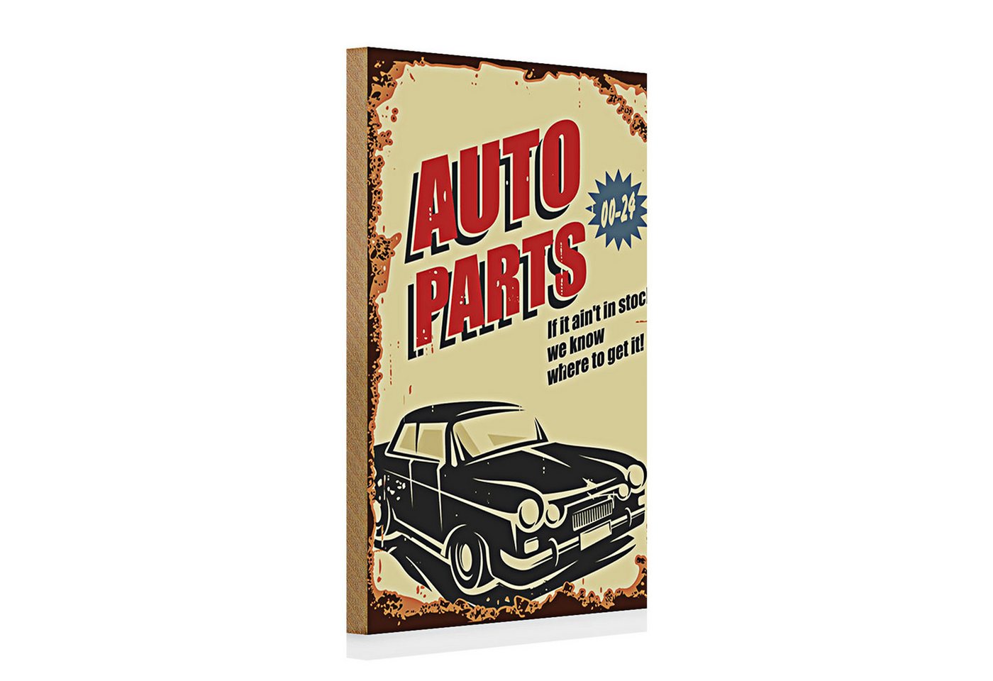 Roomando Holzbild Holzschild Retro 20x30cm Auto Parts 00-24 Service Roomando Holzbild Holzschild Retro 20x30cm Auto Parts 00-24 Service von Roomando