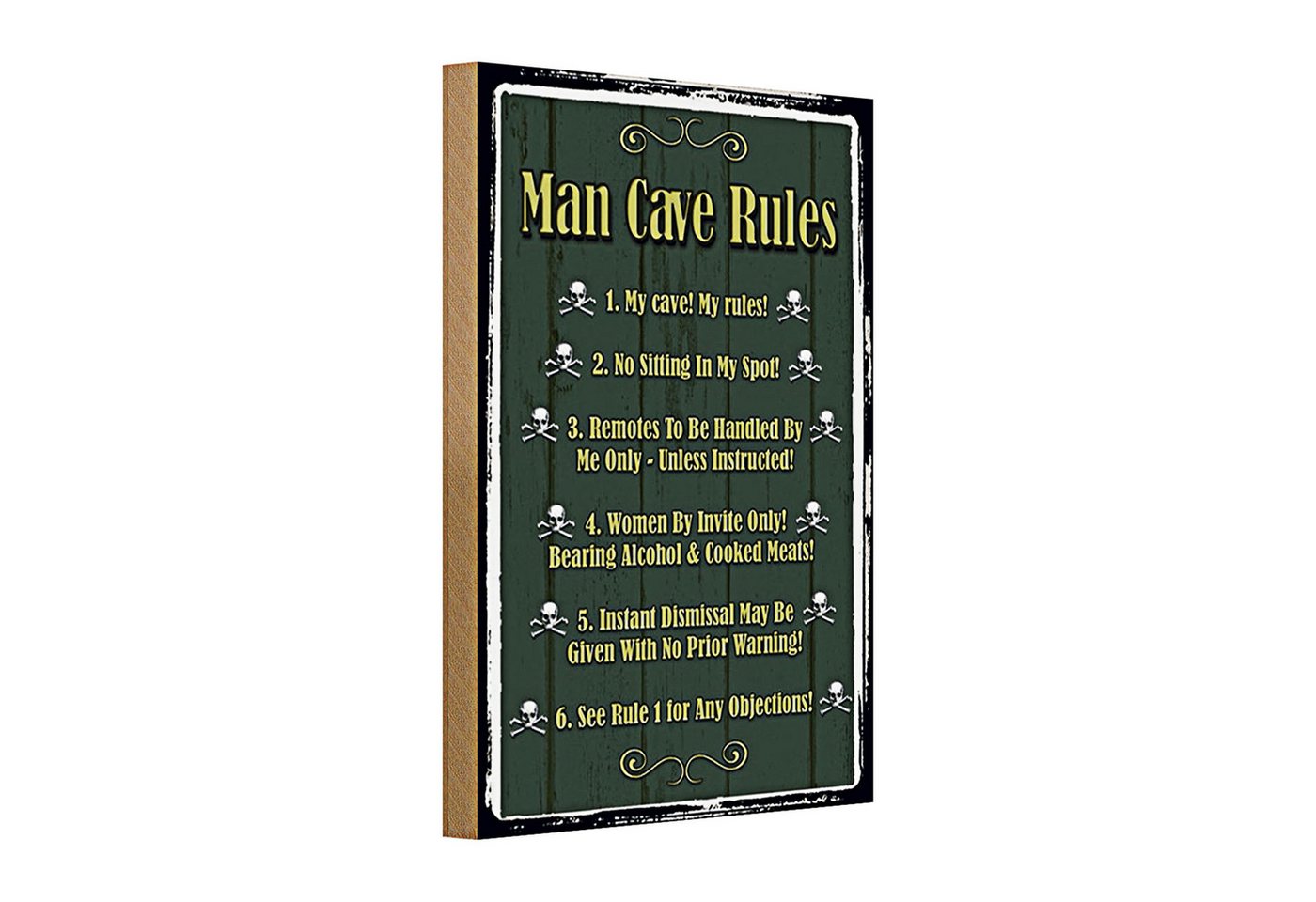 Roomando Holzbild Holzschild Spruch 20x30cm Man cave Rules no sitting Spot Roomando Holzbild Holzschild Spruch 20x30cm Man cave Rules no sitting Spot von Roomando