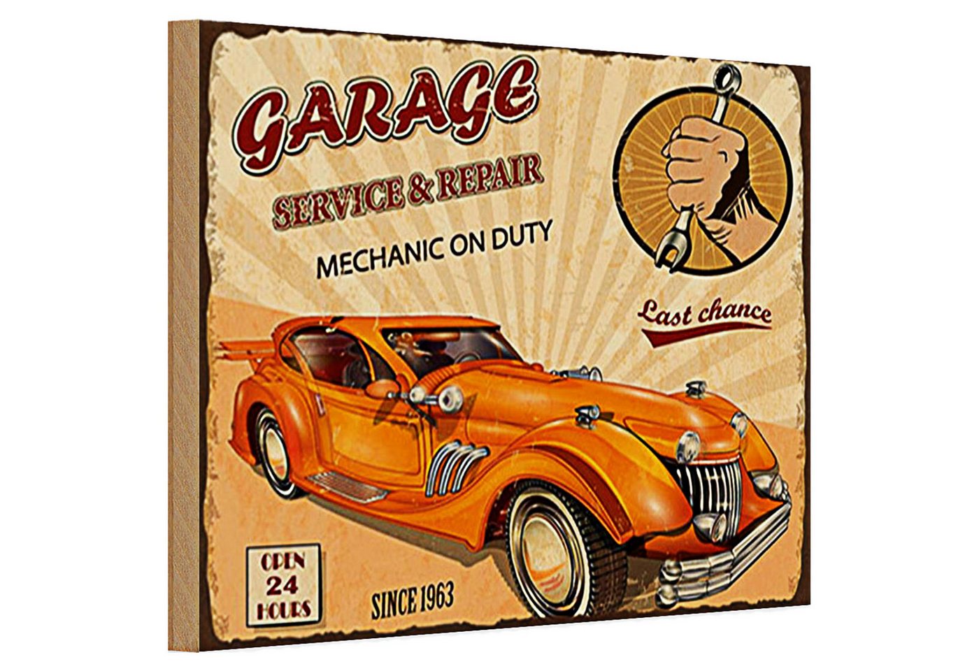 Roomando Holzbild Holzschild Spruch 30x20cm Garage Service mechanic on duty Roomando Holzbild Holzschild Spruch 30x20cm Garage Service mechanic on duty von Roomando