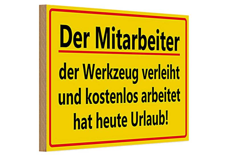 Roomando Holzbild Holzschild Spruch 30x20cm Mitarbeiter Werkzeug verleiht Roomando Holzbild Holzschild Spruch 30x20cm Mitarbeiter Werkzeug verleiht von Roomando