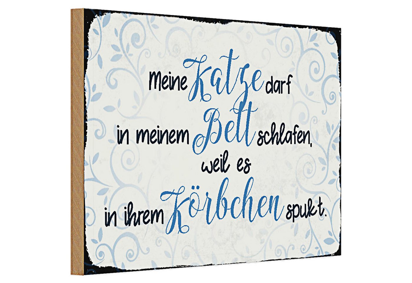 Roomando Holzbild Holzschild Spruch 30x20cm meine Katze darf in meinem Bett Roomando Holzbild Holzschild Spruch 30x20cm meine Katze darf in meinem Bett von Roomando