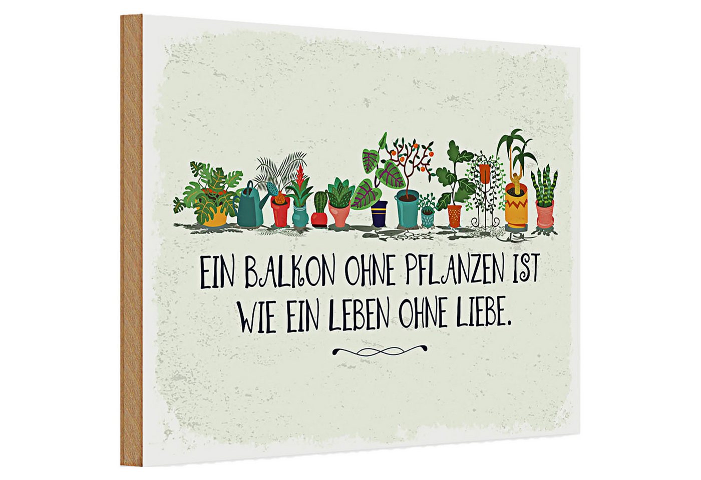 Roomando Holzbild Holzschild Spruch Balkon ohne Pflanzen Leben ohne 30x20cm Roomando Holzbild Holzschild Spruch Balkon ohne Pflanzen Leben ohne 30x20cm von Roomando