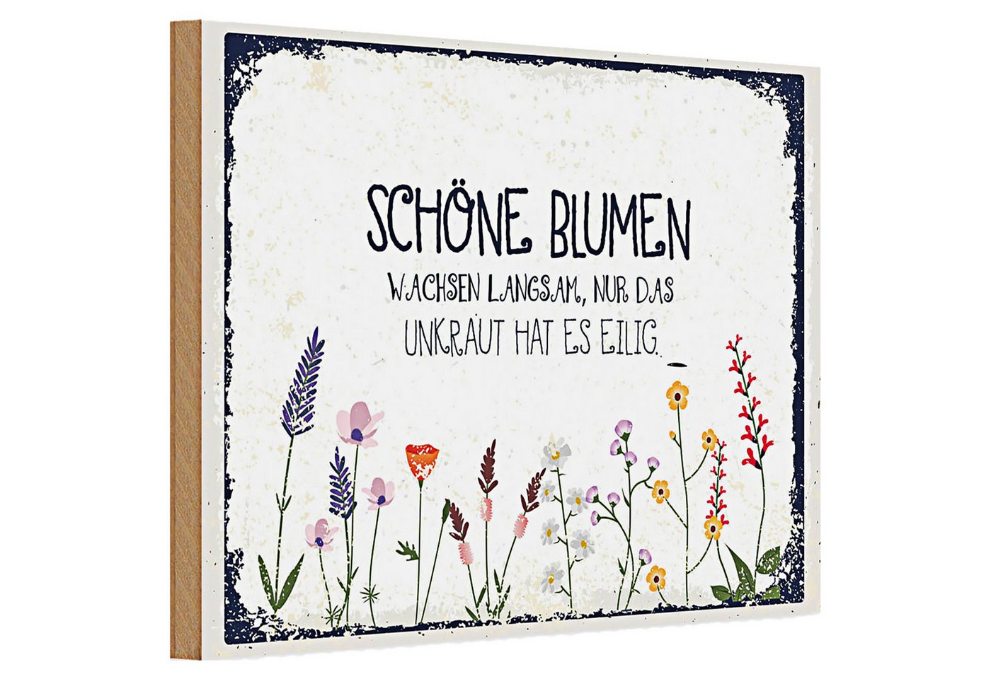 Roomando Holzbild Holzschild Spruch schöne Blumen wachsen langsam 30x20cm Roomando Holzbild Holzschild Spruch schöne Blumen wachsen langsam 30x20cm von Roomando