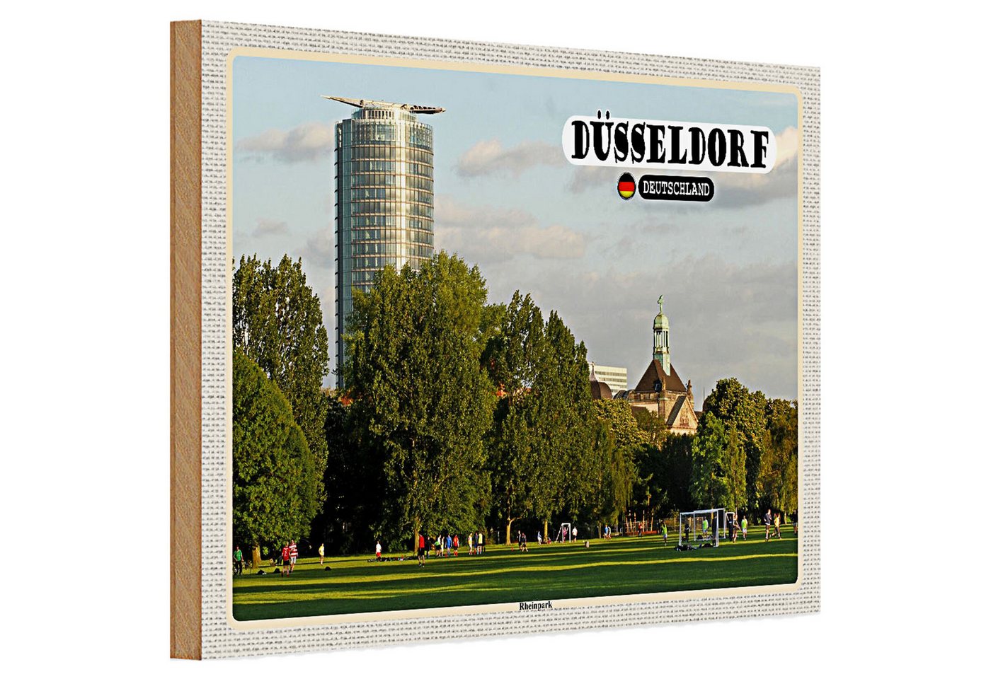 Roomando Holzbild Holzschild Städte Düsseldorf Rheinpark Natur 30x20cm Roomando Holzbild Holzschild Städte Düsseldorf Rheinpark Natur 30x20cm von Roomando