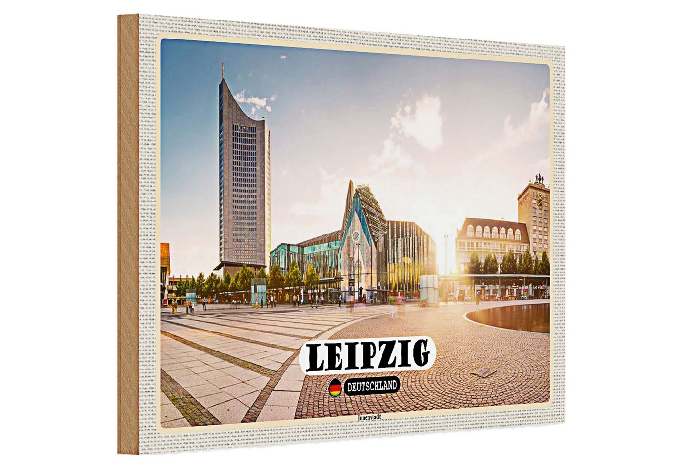 Roomando Holzbild Holzschild Städte Leipzig Innenstadt Teich Gebäude 30x20cm Roomando Holzbild Holzschild Städte Leipzig Innenstadt Teich Gebäude 30x20cm von Roomando