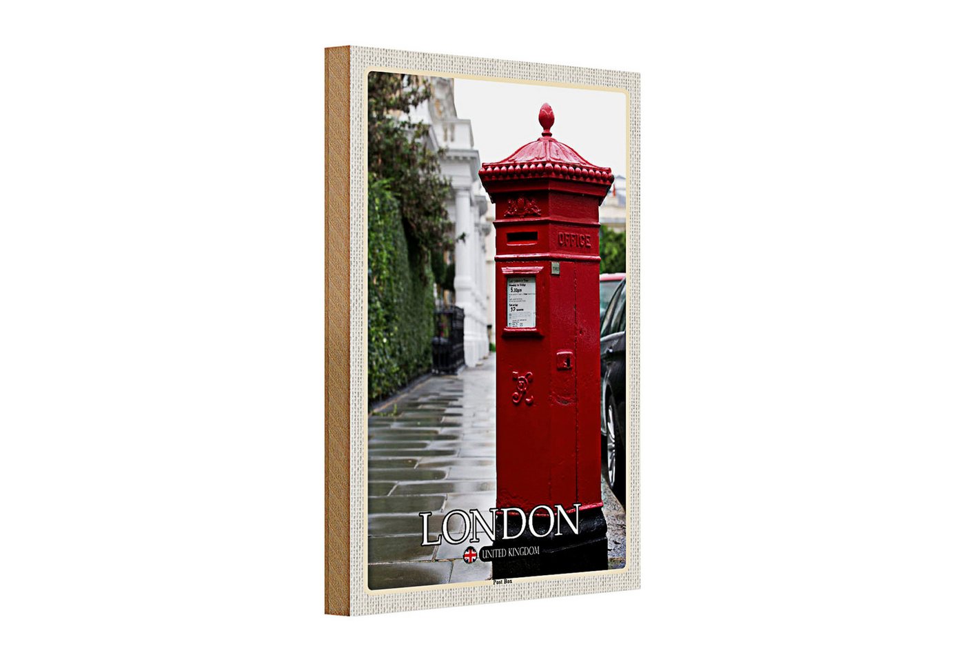 Roomando Holzbild Holzschild Städte London England UK Post Box 20x30cm Roomando Holzbild Holzschild Städte London England UK Post Box 20x30cm von Roomando