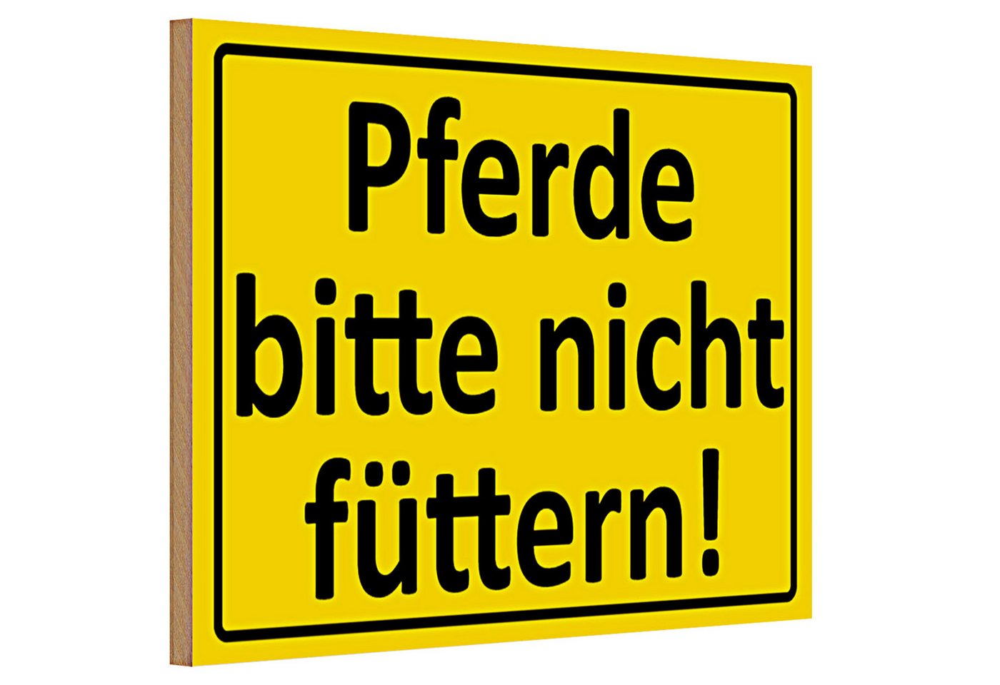 Roomando Holzbild Holzschild Warnschild 30x20cm Pferde nicht füttern von Roomando