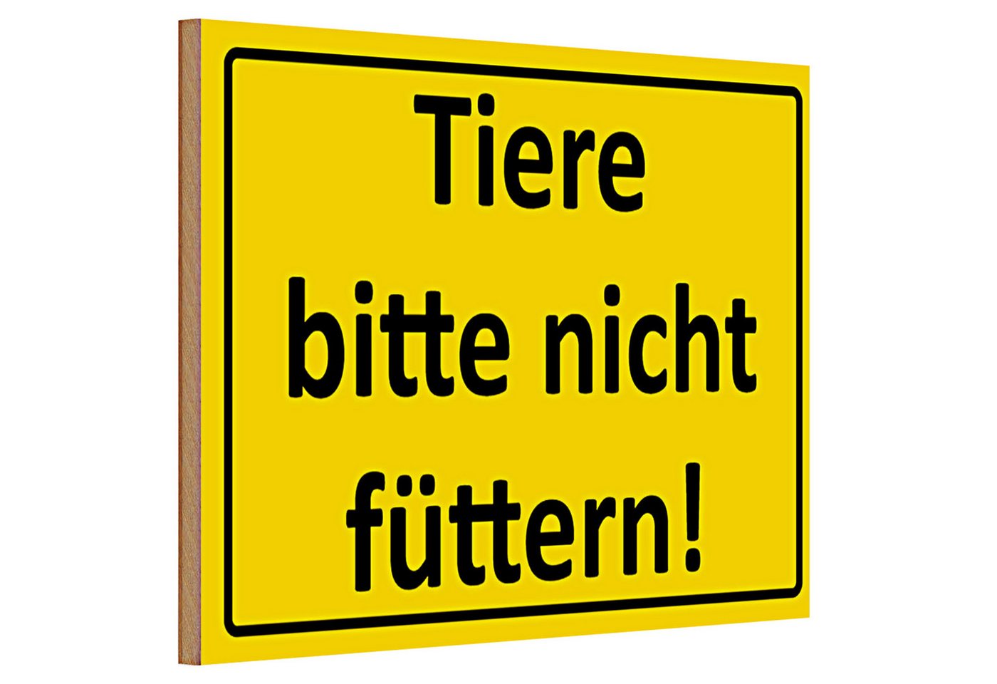 Roomando Holzbild Holzschild Warnschild 30x20cm Tiere bitte nicht füttern von Roomando