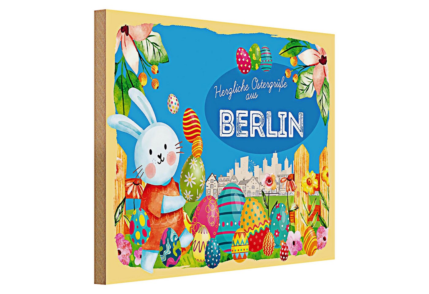Roomando Holzbild Ostern Ostergrüße 40x30cm BERLIN Roomando Holzbild Ostern Ostergrüße 40x30cm BERLIN von Roomando