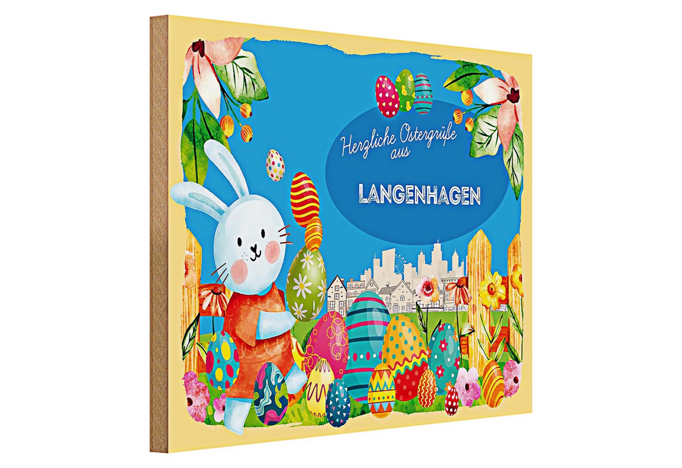 Roomando Holzbild Ostern Ostergrüße 40x30cm LANGENHAGEN Roomando Holzbild Ostern Ostergrüße 40x30cm LANGENHAGEN von Roomando