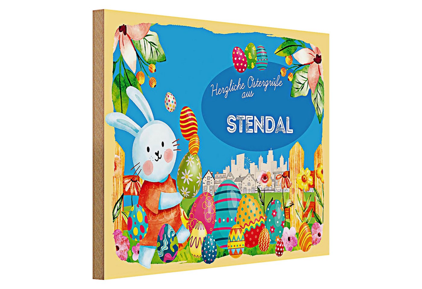 Roomando Holzbild Ostern Ostergrüße 40x30cm STENDAL Roomando Holzbild Ostern Ostergrüße 40x30cm STENDAL von Roomando