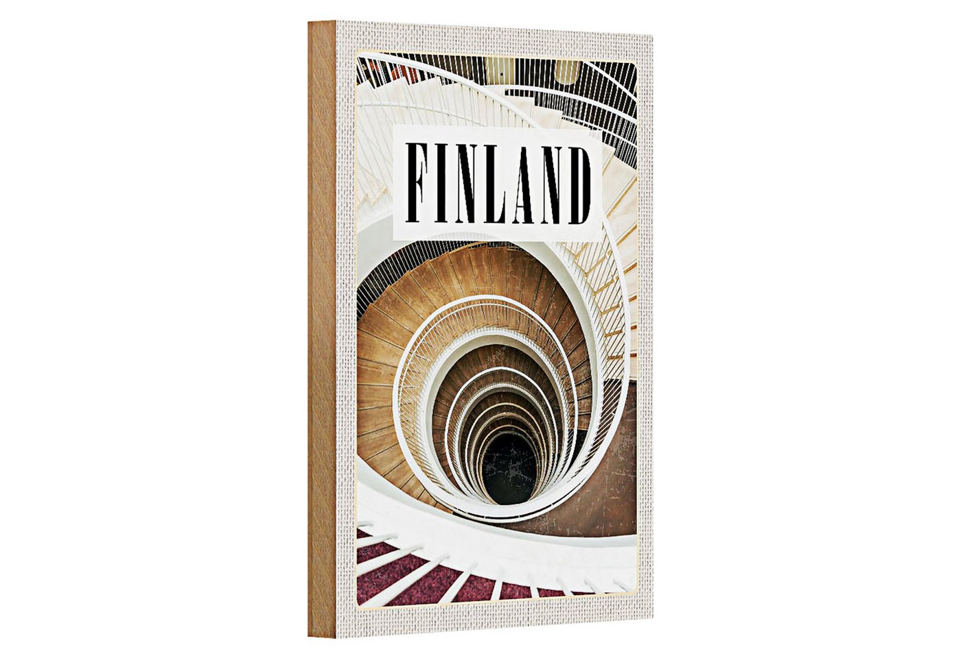 Roomando Holzbild Reise 12x18cm Finnland Treppen Gebäude Stuffen Gang Roomando Holzbild Reise 12x18cm Finnland Treppen Gebäude Stuffen Gang von Roomando