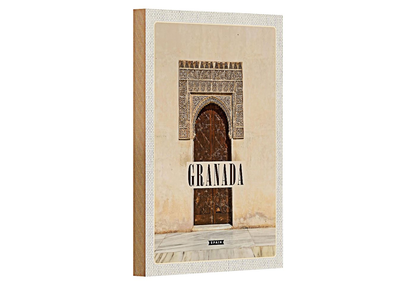 Roomando Holzbild Reise 12x18cm Granada Spain Tourismus Poster Roomando Holzbild Reise 12x18cm Granada Spain Tourismus Poster von Roomando