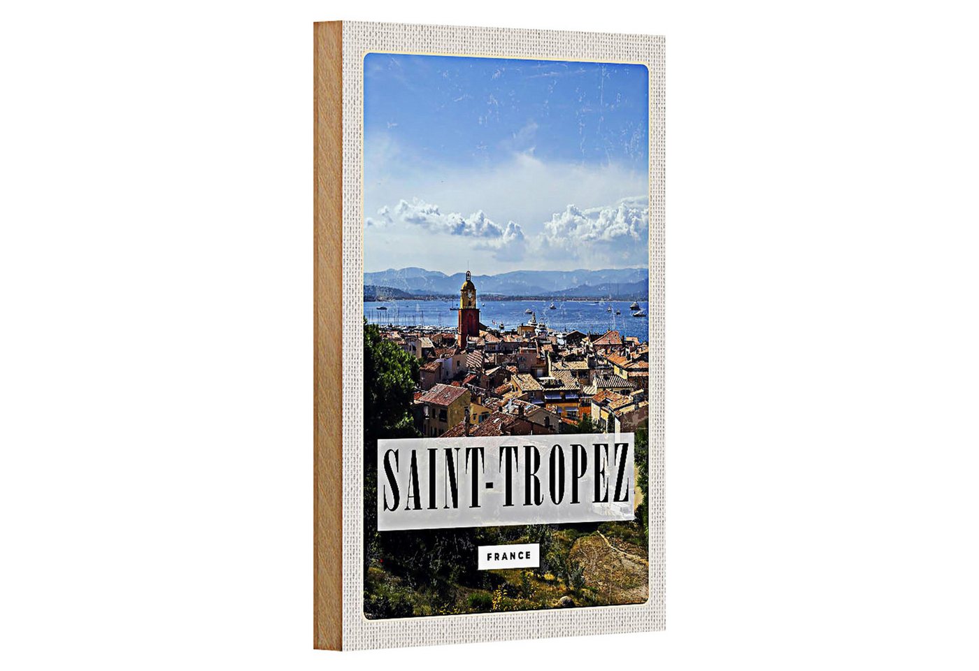 Roomando Holzbild Reise 12x18cm Saint-Tropez France Panorama Poster Roomando Holzbild Reise 12x18cm Saint-Tropez France Panorama Poster von Roomando
