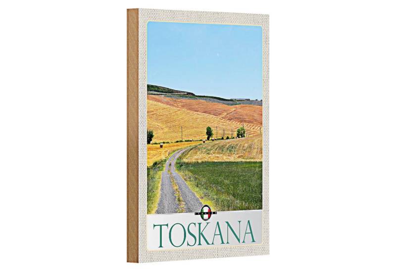 Roomando Holzbild Reise 12x18cm Toskana Italien Weide Wiese Natur Roomando Holzbild Reise 12x18cm Toskana Italien Weide Wiese Natur von Roomando