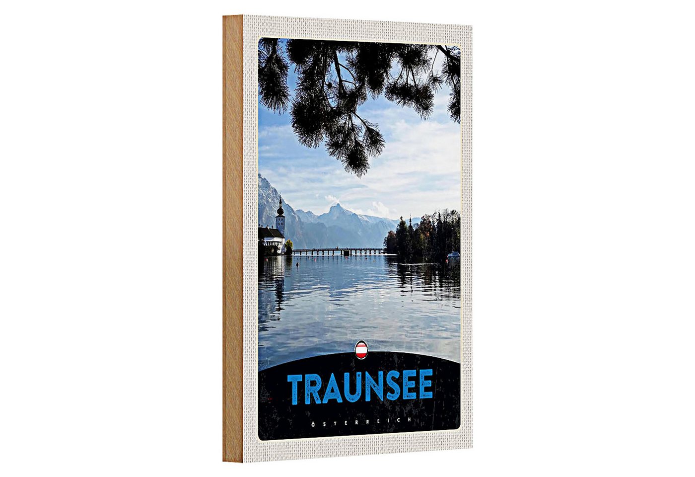 Roomando Holzbild Reise 12x18cm Traunsee Österreich Natur Gebirge Roomando Holzbild Reise 12x18cm Traunsee Österreich Natur Gebirge von Roomando