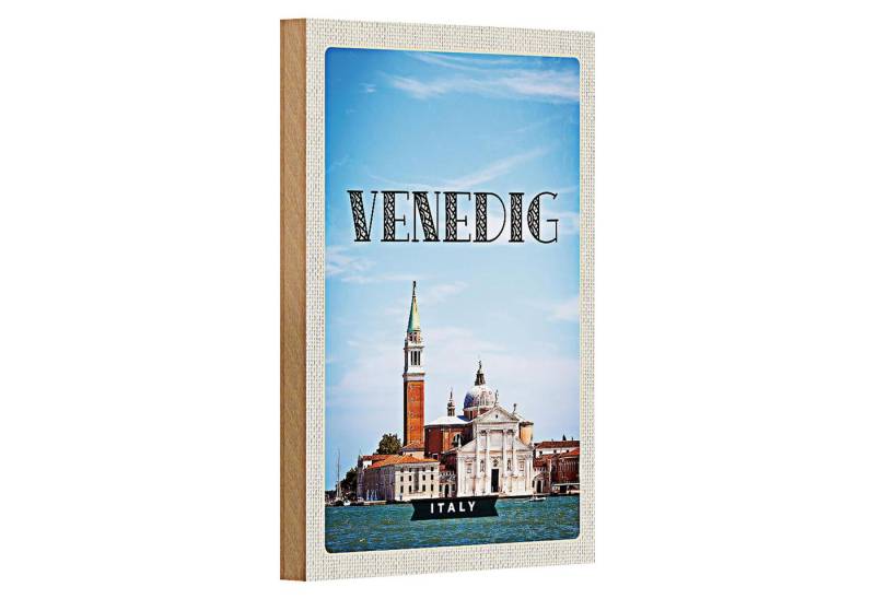 Roomando Holzbild Reise 12x18cm Venedig Italy Tourismus Urlaub Poster von Roomando