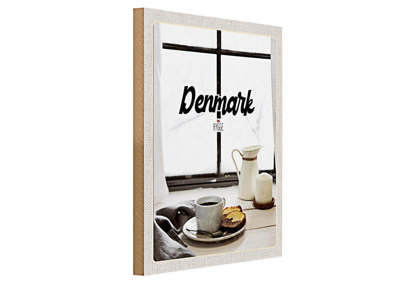 Roomando Holzbild Reise 30x40cm Dänemark Kaffee und Kuchen Fenster Roomando Holzbild Reise 30x40cm Dänemark Kaffee und Kuchen Fenster von Roomando