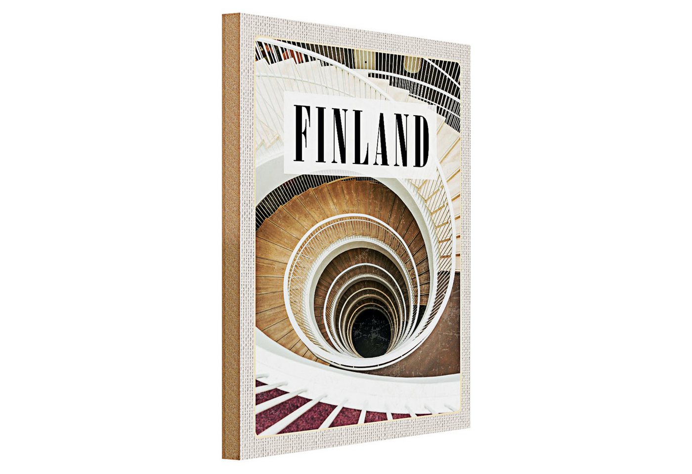 Roomando Holzbild Reise 30x40cm Finnland Treppen Gebäude Stuffen Gang Roomando Holzbild Reise 30x40cm Finnland Treppen Gebäude Stuffen Gang von Roomando