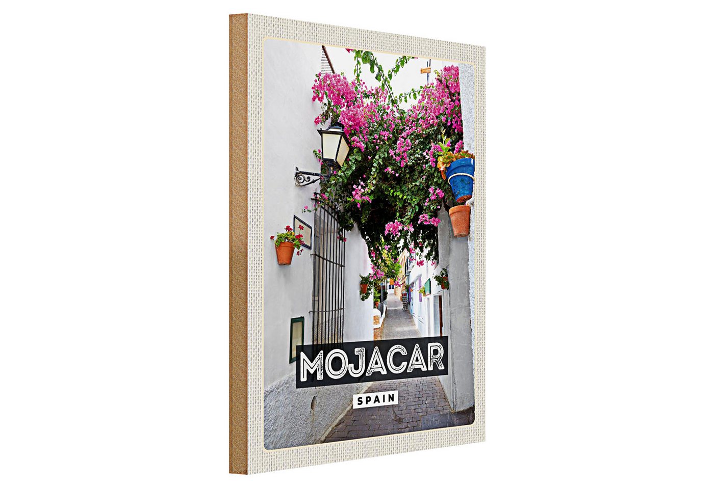 Roomando Holzbild Reise 30x40cm Mojacar Spain Spanien Blumen Roomando Holzbild Reise 30x40cm Mojacar Spain Spanien Blumen von Roomando
