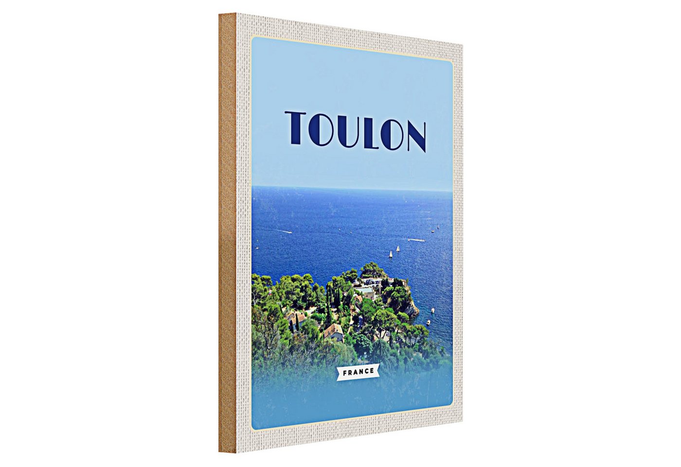 Roomando Holzbild Reise 30x40cm Toulon France Meer Urlaub Poster Roomando Holzbild Reise 30x40cm Toulon France Meer Urlaub Poster von Roomando