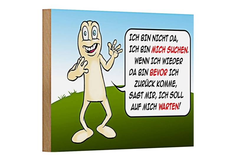 Roomando Holzbild Spruch 18x12cm Bin nicht da bin mich suchen von Roomando