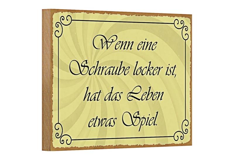 Roomando Holzbild Spruch 18x12cm Schraube locker Leben Spiel Roomando Holzbild Spruch 18x12cm Schraube locker Leben Spiel von Roomando
